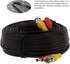 4 Pack 60Ft Bnc Video and Power Cables, All in One Extension Cables for CCTV Camera DVR Security Systems, Includes BNC