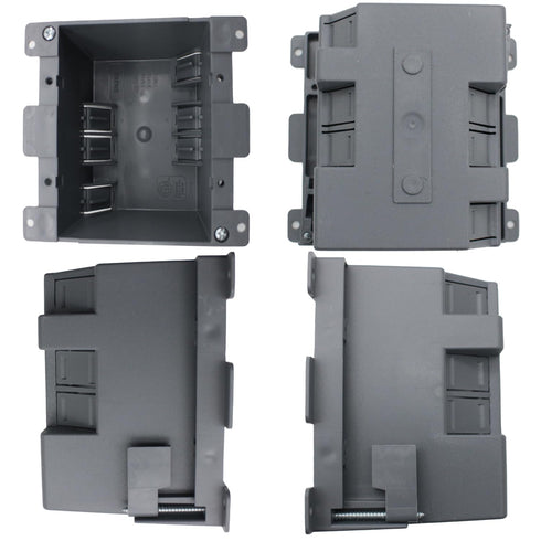 Old Work Electrical Box 2 Gang Extra Deep, PVC Junction Box for Switch, 26 CU.in. Electrical Outlet Box