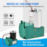12/24V 10W -80KPa 15L/Min Mini DC Air Pump, Oilless Mute Diaphragm Vacuum Pump for Electrical Vacuum Suction (UV-U1-12V)