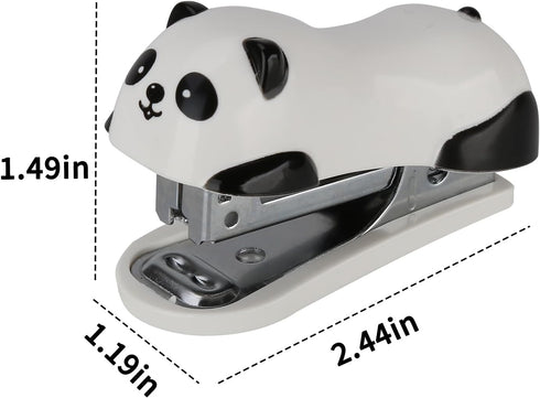 Cute Panda Mini Desktop Stapler, Home Stapler with 1000 Staples