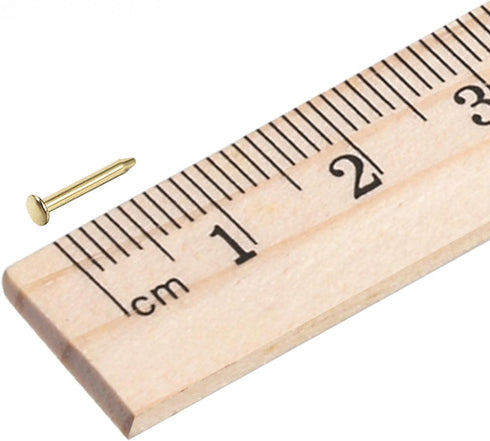 uxcell Tiny Iron Hardware Nails 1.2X8mm(DxL) for DIY Wooden Boxes, Gold Tone, 200pcs