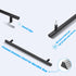 KNOBWELL 6 Pack 10" Black Cabinet Handles, Euro Style Stainless Steel Modern Long Kitchen Door Pulls