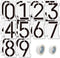 5 inch Number Stencils, 20PCS 0-9 Address Curb Stencil Kit, Reusable Plastic Interlocking Stencils with Masking Tape