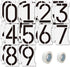 5 inch Number Stencils, 20PCS 0-9 Address Curb Stencil Kit, Reusable Plastic Interlocking Stencils with Masking Tape