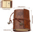 Vintage Leather Journal, Mtsooning, 88 Sheets/176 Pages, 5.12"x3.35", Brown Antique Handmade Deckle Edge Paper PU Bound
