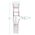 StonyLab Glass Vacuum Take Off Adapter, Straight, Short Stem with 19/22 Joints