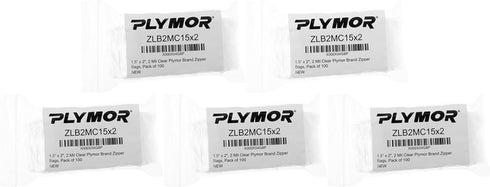Plymor 2 Mil Zipper Reclosable Plastic Bags, 1.5" x 2" (Pack of 500)