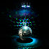 Meagoo 8" 6RPM 4 18 Disco Ball with Motor and Light, Hanging Mirror Ball and Batteries Powered Rotating Motor