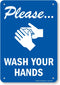 SmartSign - S-4868-PL-10 "Please Wash Your Hands" Sign, 7" x 10" Plastic