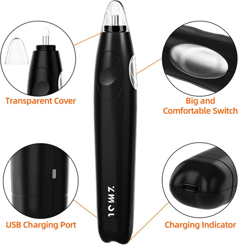 Electric Eraser for Artists, 140 Eraser Refills, Rechargeable for Drawing (Black)