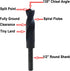 MAXTOOL 55/64" Silver and Deming Drill Bits - HSS M2 S & D Drill Bits, Black Oxide 1/2" Reduced Shank