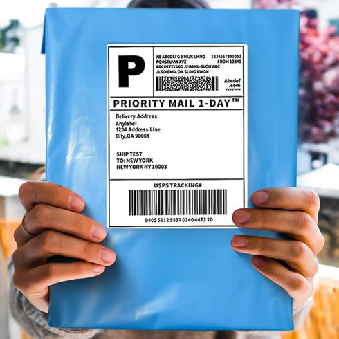POLYSELLS 500 pcs Blue Poly Mailers, Strong Adhesive, Waterproof Postal Bags