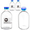 Sterile Empty Vials with Self Healing Injection Port, Aluminum Plastic Cap, 100ml Clear, 4PCS
