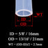 Silicone Tubing 5/8'(16mm) ID x 13/16'(21mm) OD 3.3ft(1m) Length Silicone Rubber Tube Air Hose for Gas Liquid Pump Transfer Clear by OFOWIN