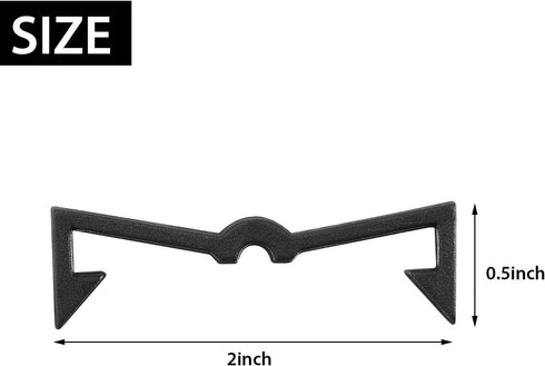 Mudder Black Plastic Pegboard Hook Locks - 100 Pieces, Fit 1/4 Inch and 1/8 Inch Pegboards