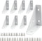 Jiozermi 8Pcs 66mm x 66mm Corner Brace Brackets, Angle Corner Brackets Black Angle