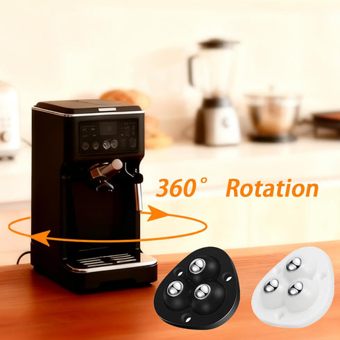 360 (White-16pcs) Self Adhesive Caster Wheels Appliance Rollers for Kitchen Swivel Universal Wheel for Storage Bins