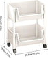 Generic Rolling Cart Organizer - Book Multi Tier Wheels, Toys Stationery Snacks, Small Room Narrow Space, Study