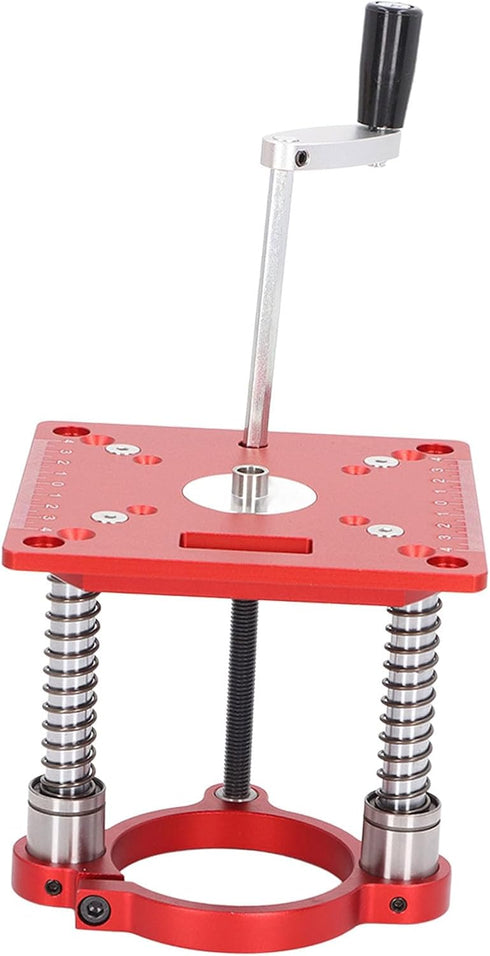 ZGHUNVRE 65mm Router Table Lifting System, Milling Table Elevation, Aluminum Alloy Insert Plate with Anodized Cutting