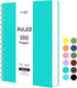 RETTACY Spiral Notebook - A5 College Ruled, 300 Pages, 100 GSM Premium Acid-Free Paper, Twin-Wire Binding, 5.7" × 8.22"