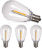addlon LED Replacement Bulbs, 1W S14, 4 Pack, Waterproof E17 Screw Base for Outdoor LED String Lights, Shatterproof