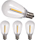 addlon LED Replacement Bulbs, 1W S14, 4 Pack, Waterproof E17 Screw Base for Outdoor LED String Lights, Shatterproof