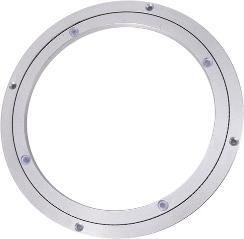 ChiweiJ (10 inches*H8.5MM) Heavy Duty Aluminium Alloy Rotating Bearing Plate, Round Table Turntable for Dining Cake