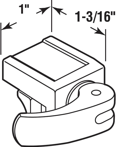 9809 (2 Pack) Prime-Line U Sliding Window Lock for Vinyl Windows Easy Installation to Keep Windows Securely Closed