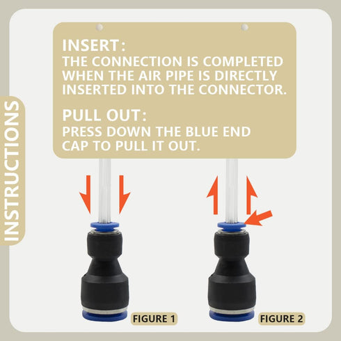 4 Pcs Pneumatic Straight Reducing Push to Connect Adapter, 6mm to 10mm Quick Release Reducer Fittings (PG6-10)