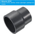 PATIKIL PVC Reducer Pipe Fitting 3x2.5 Inch Socket, 2 Pack Straight Coupling Adapter, Grey