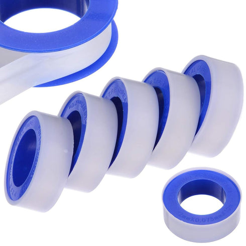 Plumbers Duct Tape, 5 Rolls 1/2 Inch x 520 Inches, Teflon PTFE Pipe Sealant Tape, Waterproof