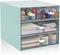Desk Organizer with Drawer, Office Storage Box with 4 Acrylic Drawers for Desktop, Dressing Table, Home, School