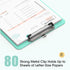 Bulk Plastic Clipboards 6 Pack - Teal Clip Board 8.5x11 for Classroom, Students, A4 Size 9" x 12.5" with Low Profile