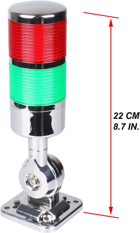 12-24V LED Stack Tower Lights, Industrial Warning Lights, Column Signal Tower Indicator Lamp with Buzzer