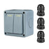 SuperInk ABS Outdoor Waterproof Switch,10A 125VAC Dual Light Switch Waterproof,Enclosure with 3PK