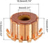 PATIKIL Electric Motor Commutator 12 Gear Teeth 8mm ID 18.8mm OD for Motor Spare Parts