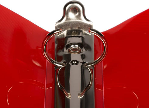 JAM PAPER Plastic 0.75 Inch Red 3 Ring Binder - Sold Individually