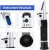 VGVGV 4 1 Brix Refractometer, in Refractometer Antifreeze Coolant Tester Engine Fluid Propylene Ethylene Glycol