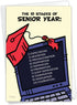 NobleWorks Graduation Greeting Card, 10 Stages of Senior Year with Envelope (4.63 x 6.75 Inch) - C8875GDG