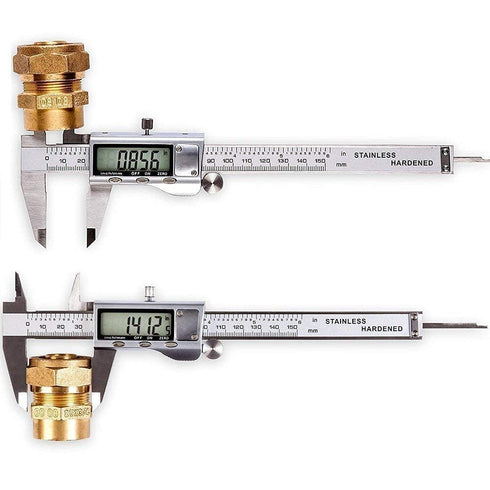 Digital Caliper Measuring Tool, Stainless Steel Electronic Micrometer with Large LCD Screen, 6 Inch/150 mm