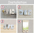 Wolfride 30pcs Flush Mount Brackets, Interlocking Hanger Bracket Wall Mount Hardware for Picture Frames