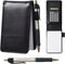 Lemical Mini Memo Pad with Calculator, A7 Pocket Notepad Holder Set with 80 Lined Sheets, PU Leather Cover