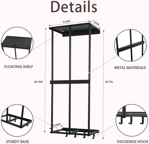 Gavinjitao 4 Camping Chair Rack for Garage Storage, Metal Camping Chair Storage Wall Mount Beach Chair Umbrella Storage