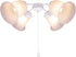 22003-21, Aspen Creative Four-Light Ceiling Fan Fitter Light Kit with Pull Chain, Painted White