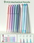56 6 12 5 9 Set Four Candies PCS Aesthetic School Supplies with Pencil Case, Multicolor Pen, Pastel Highlighters, Gel
