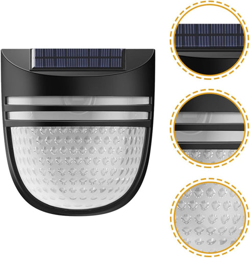 Ipetboom Solar Wall Lamp Outdoor Garden Fence Light Energy Saving LED Decorative Wall Sconce for Courtyard Patio