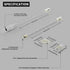 PAUTIX 5mm Connectors for 2-pin COB LED Strip Light, 2pcs Gapless and L-Shaped Connectors