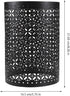 5.66 Inch Angoily Cylindrical Metal Lamp Shade Hollowed Out Design Protective Lamp Cover for Table and Floor Lamps