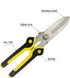 Aviation Tin Snips 9 Inch Heavy Duty Metal Cutter, Straight Shears with Stainless Steel Blade & Comfort Grips