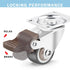 1 inch 360 Set 4 (2 2 Small Caster Wheels Low Profile Degree Swivel Casters of Rolling Plate Caster Wheels